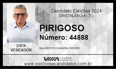 Candidato PIRIGOSO 2024 - CRISTALÂNDIA - Eleições