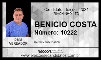 Candidato BENICIO COSTA 2024 - RIACHINHO - Eleições