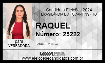 Candidato RAQUEL 2024 - BRASILÂNDIA DO TOCANTINS - Eleições