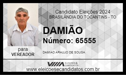 Candidato DAMIÃO 2024 - BRASILÂNDIA DO TOCANTINS - Eleições