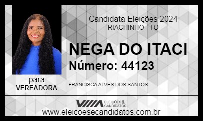 Candidato NEGA DO ITACI 2024 - RIACHINHO - Eleições