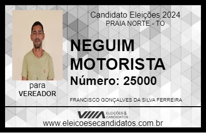 Candidato NEGUIM MOTORISTA 2024 - PRAIA NORTE - Eleições