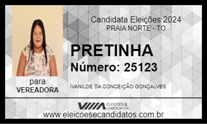 Candidato PRETINHA 2024 - PRAIA NORTE - Eleições