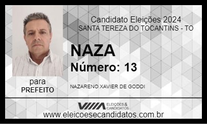 Candidato NAZA 2024 - SANTA TEREZA DO TOCANTINS - Eleições