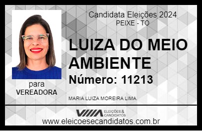 Candidato LUIZA DO MEIO AMBIENTE 2024 - PEIXE - Eleições