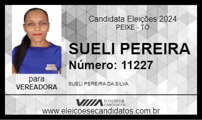 Candidato SUELI PEREIRA 2024 - PEIXE - Eleições