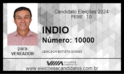 Candidato INDIO 2024 - PEIXE - Eleições