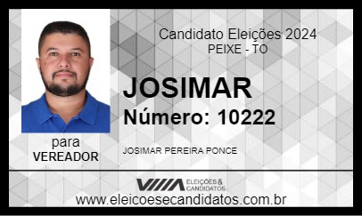 Candidato JOSIMAR  2024 - PEIXE - Eleições