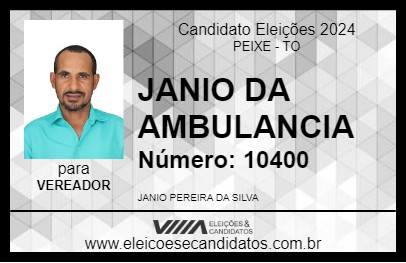 Candidato JANIO DA AMBULANCIA 2024 - PEIXE - Eleições