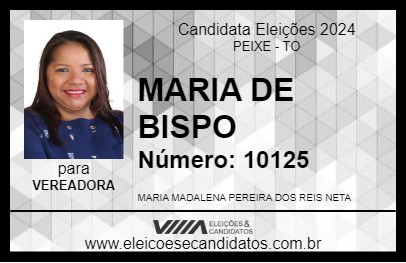 Candidato MARIA DE BISPO 2024 - PEIXE - Eleições