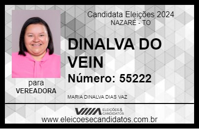 Candidato DINALVA DO VEIN 2024 - NAZARÉ - Eleições