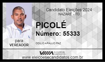 Candidato PICOLÉ 2024 - NAZARÉ - Eleições