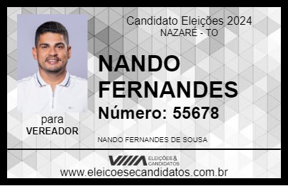 Candidato NANDO FERNANDES 2024 - NAZARÉ - Eleições