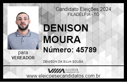 Candidato DENISON MOURA 2024 - FILADÉLFIA - Eleições