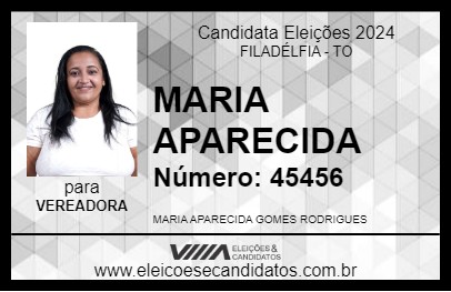 Candidato MARIA APARECIDA 2024 - FILADÉLFIA - Eleições