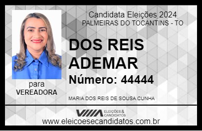 Candidato DOS REIS ADEMAR 2024 - PALMEIRAS DO TOCANTINS - Eleições