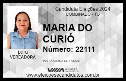 Candidato MARIA DO CURIÓ 2024 - COMBINADO - Eleições