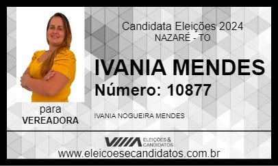 Candidato IVANIA MENDES 2024 - NAZARÉ - Eleições