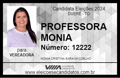 Candidato PROFESSORA MONIA 2024 - DUERÉ - Eleições