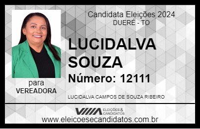 Candidato LUCIDALVA SOUZA 2024 - DUERÉ - Eleições