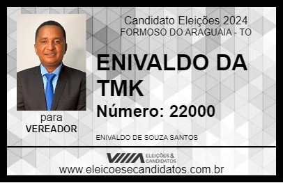 Candidato ENIVALDO DA TMK 2024 - FORMOSO DO ARAGUAIA - Eleições