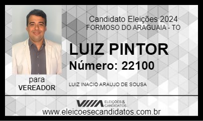 Candidato LUIZ PINTOR 2024 - FORMOSO DO ARAGUAIA - Eleições