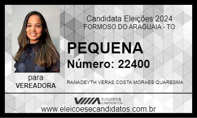 Candidato PEQUENA 2024 - FORMOSO DO ARAGUAIA - Eleições