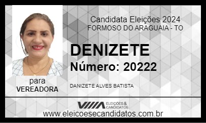 Candidato DENIZETE 2024 - FORMOSO DO ARAGUAIA - Eleições