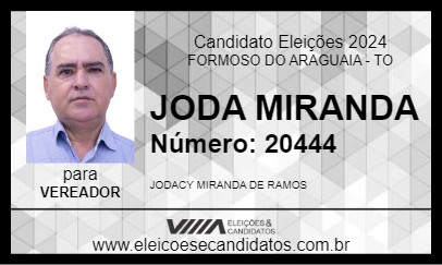 Candidato JODA MIRANDA 2024 - FORMOSO DO ARAGUAIA - Eleições