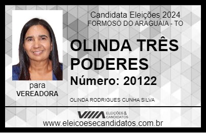 Candidato OLINDA TRÊS PODERES 2024 - FORMOSO DO ARAGUAIA - Eleições