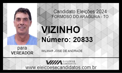 Candidato VIZINHO 2024 - FORMOSO DO ARAGUAIA - Eleições