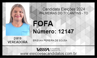 Candidato FOFA 2024 - PALMEIRAS DO TOCANTINS - Eleições