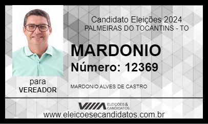 Candidato MARDONIO 2024 - PALMEIRAS DO TOCANTINS - Eleições