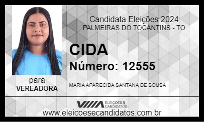 Candidato CIDA 2024 - PALMEIRAS DO TOCANTINS - Eleições