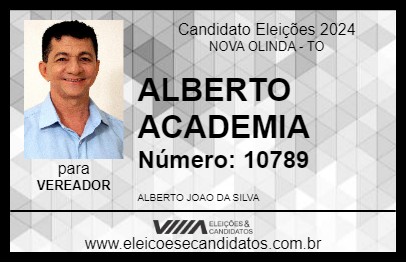 Candidato ALBERTO ACADEMIA 2024 - NOVA OLINDA - Eleições