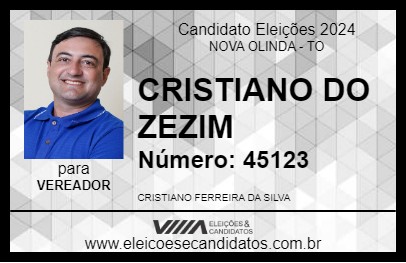 Candidato CRISTIANO DO ZEZIM 2024 - NOVA OLINDA - Eleições