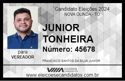 Candidato JUNIOR TONHEIRA 2024 - NOVA OLINDA - Eleições