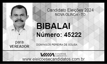 Candidato BIBALAI 2024 - NOVA OLINDA - Eleições