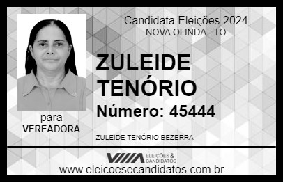 Candidato ZULEIDE TENÓRIO 2024 - NOVA OLINDA - Eleições