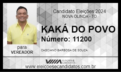 Candidato KAKÁ DO POVO 2024 - NOVA OLINDA - Eleições