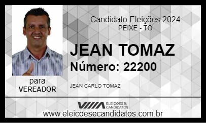 Candidato JEAN TOMAZ 2024 - PEIXE - Eleições