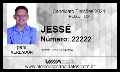 Candidato JESSÉ 2024 - PEIXE - Eleições