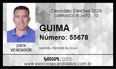 Candidato GUIMA 2024 - CARRASCO BONITO - Eleições