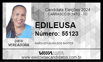 Candidato EDILEUSA 2024 - CARRASCO BONITO - Eleições