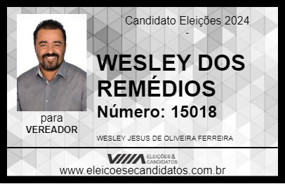 Candidato WESLEY DOS REMÉDIOS 2024 - SANTA FÉ DO ARAGUAIA - Eleições