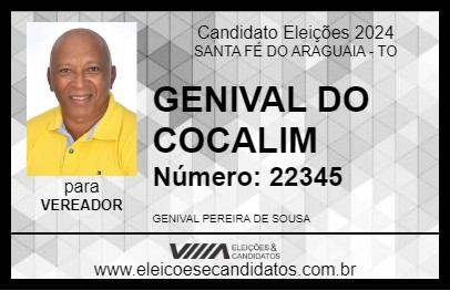 Candidato GENIVAL DO COCALIM 2024 - SANTA FÉ DO ARAGUAIA - Eleições