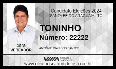 Candidato TONINHO 2024 - SANTA FÉ DO ARAGUAIA - Eleições