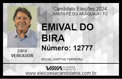 Candidato EMIVAL DO BIRA 2024 - SANTA FÉ DO ARAGUAIA - Eleições