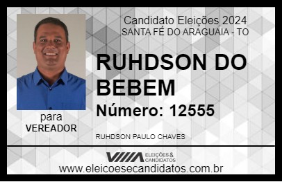 Candidato RUHDSON DO BEBEM 2024 - SANTA FÉ DO ARAGUAIA - Eleições