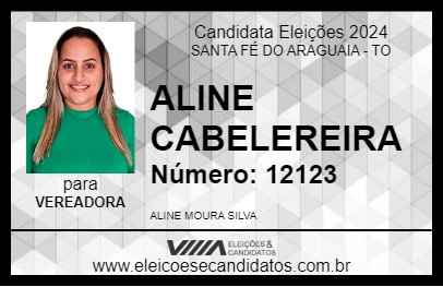 Candidato ALINE MOURA 2024 - SANTA FÉ DO ARAGUAIA - Eleições